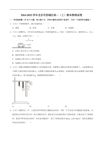 2024-2025学年北京市西城区高一（上）期末物理试卷