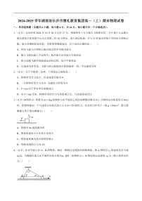 2024-2025学年湖南省长沙市雅礼教育集团高一（上）期末物理试卷