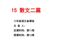 人教部编版（2024）八年级上册（2024）17*散文二篇教课课件ppt