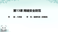 初中信息技术浙教版八年级上册网络安全完美版ppt课件