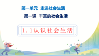 政治 (道德与法治)八年级上册（2024）第一单元 走进社会生活第一课 丰富的社会生活认识社会生活背景图课件ppt