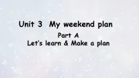 小学人教版PEP（2024）Unit 3 My weekend plan Part A教学课件ppt