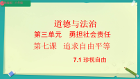 人教版（2024）八年级上册（2024）珍视自由教学课件ppt