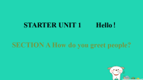 人教版（2024）七年级上册（2024）Unit 1 Hello! Section A示范课课件ppt
