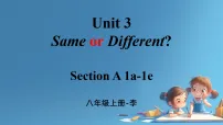 初中Unit 3 Same or Different? Section A 1a-1e课堂教学ppt课件