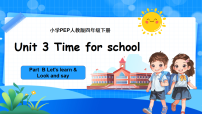 人教版PEP（2024）四年级下册（2024）Part B一等奖教学ppt课件