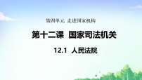 初中政治 (道德与法治)人教版（2024）八年级下册（2024）人民法院授课课件ppt