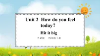 外研版（三起）2024四年级下册（2024）Unit 2 How do you feel today?背景图ppt课件