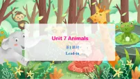 英语三年级下册（2024）Unit 7 Animals背景图ppt课件