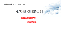 初中语文人教部编版（2024）七年级下册（2024）外国诗二首说课ppt课件