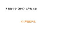 小学科学苏教版（2024）三年级下册（2024）13 声音的产生评课ppt课件