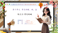 人教版（2024）九年级下册（2024）常见的酸和碱课前预习课件ppt