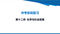 2026年九年级中考化学一轮复习课件第十二讲 化学与社会发展（含答案）