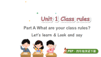 小学英语人教版PEP（2024）四年级下册（2024）Part A课前预习课件ppt
