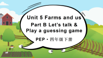 人教版PEP（2024）四年级下册（2024）Part B教案配套ppt课件