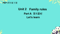 小学英语人教版PEP（2024）四年级下册（2024）Part A教课课件ppt