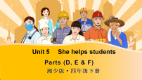 小学湘少版（2024）Unit 5 She helps students课前预习ppt课件