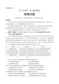 山东省东营市2026届高三年级下学期第一次诊断性测试（东营一模）地理试卷（含答案）