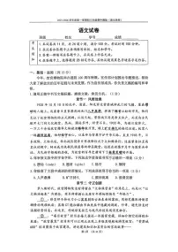 北京市第四中学2025-2026学年九年级上学期期中考试语文试题（含答案）