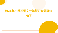 2026年小升初语文一轮复习专题训练- 句子 课件