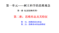 人教统编版选择性必修3 逻辑与思维思维形态及其特性教课内容课件ppt