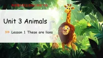 鲁科版 (五四制)2024三年级下册（2024）Lesson 1 These are lions图片ppt课件