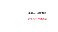 2027年中考道德与法治一轮复习课件 主题三 法治教育 01-大单元一 学法用法