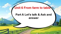 人教版PEP（2024）四年级下册（2024）Unit 6 From farm to tablePart A授课ppt课件
