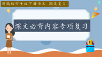 1.2025年四下专项复习课文必背内容课件