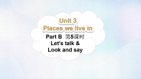 人教版PEP（2024）四年级上册（2024）Unit 3 Places we live inPart B教学演示ppt课件
