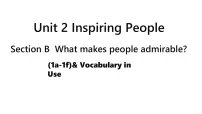 初中英语人教版（2024）九年级上册（2024）Unit 2 Inspiring peopleSection B1a-1f教学课件ppt