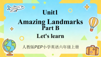小学英语人教版PEP（2024）六年级上册（2024）Part B习题课件ppt